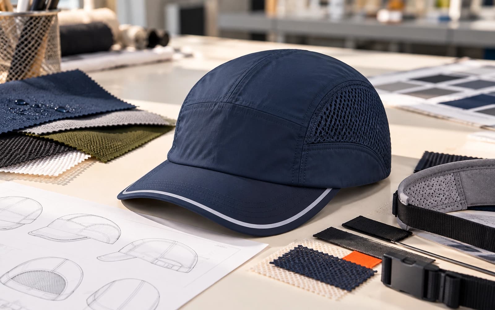 Technical Performance Headwear development photography