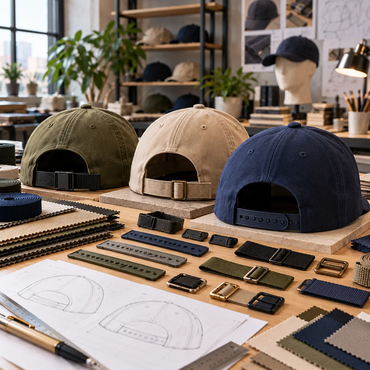 Closures custom headwear options
