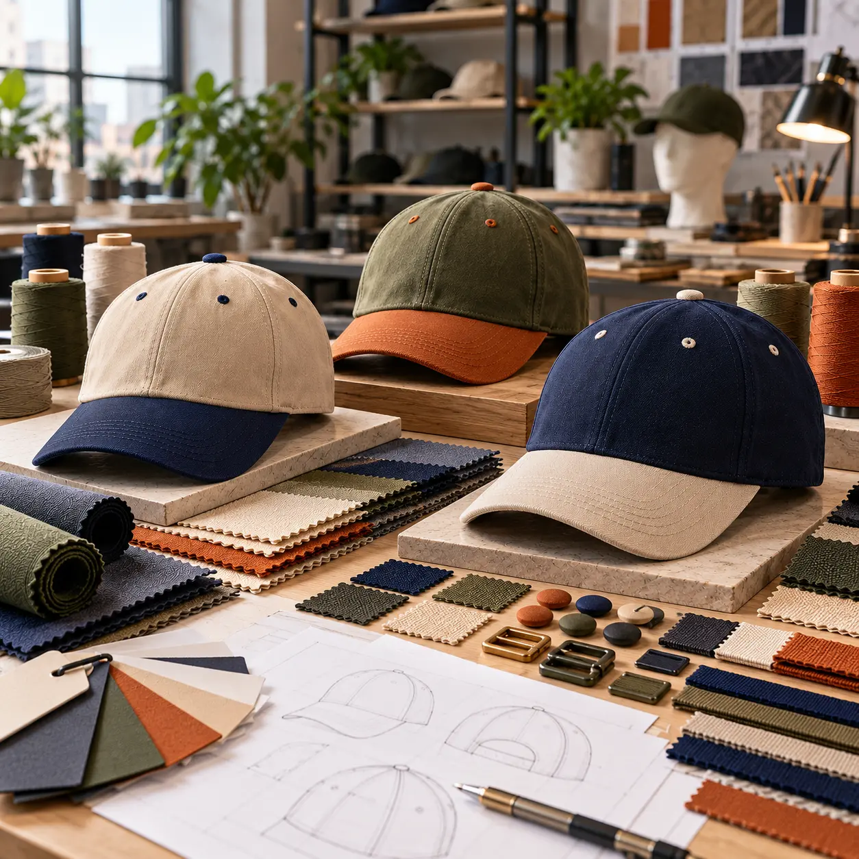 Colors custom headwear options