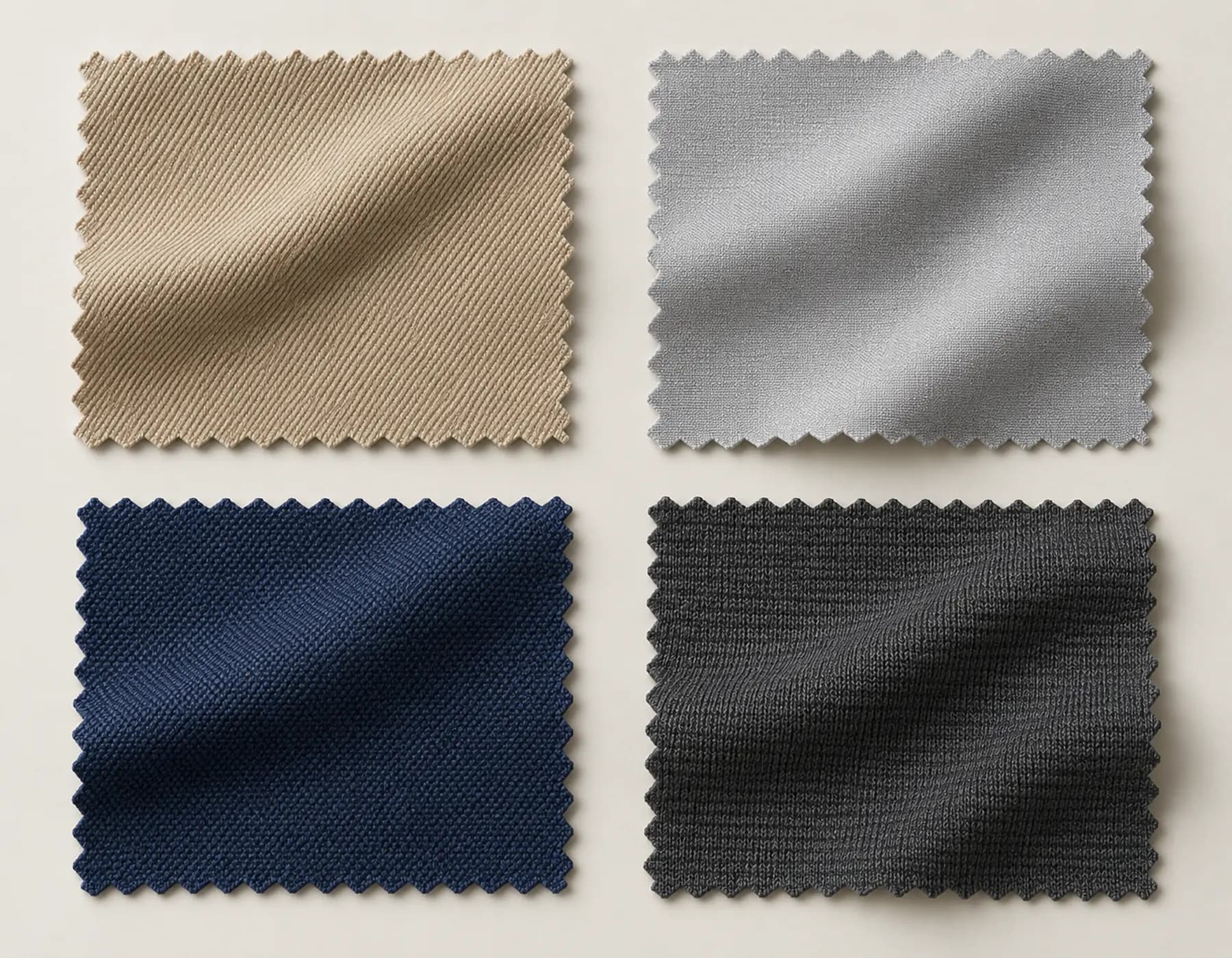 Material swatches and fabric directions for custom visor hats